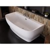 Anzzi Bank 5.41 ft. Freestanding Bathtub with Deck Mounted Faucet in White FT-FR112473CH